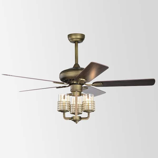 JONATHAN Y Joanna Classic Traditional 52-in Oil Rubbed Bronze Indoor Ceiling  Fan with Light and Remote (5-Blade) in the Ceiling Fans department at