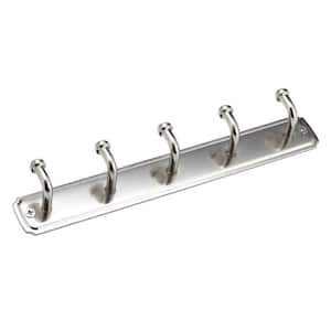 Richelieu Hardware 8 1 2 in. 216 mm Brushed Nickel Utility Key Hook Rack RH1342155195 The Home Depot