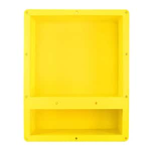 16 in. W x 20 in. H x 4 in. D Shower Niche Ready for Tile Double Shelf for Shampoo, Toiletry Storage in Yellow