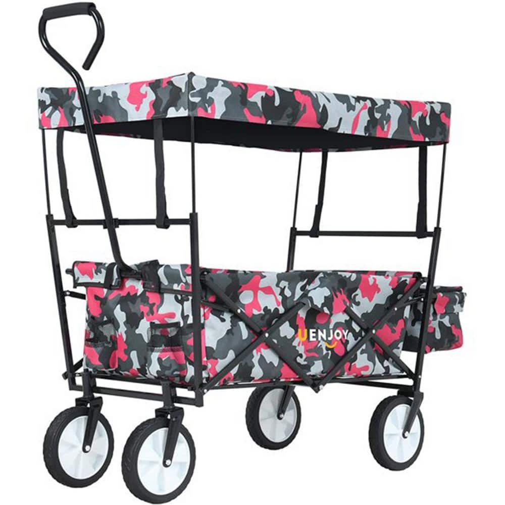 Callapsible Metal Camping Folding Serving Cart