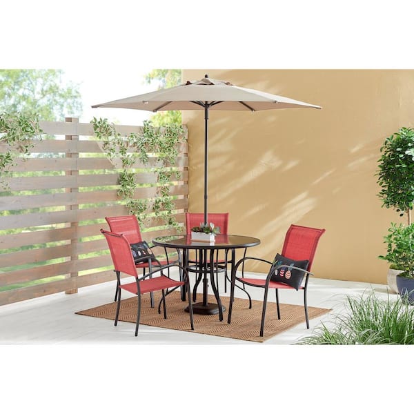 StyleWell Mix and Match 7-Piece Metal Sling Folding Outdoor Dining Set  FDS50285C-SST - The Home Depot
