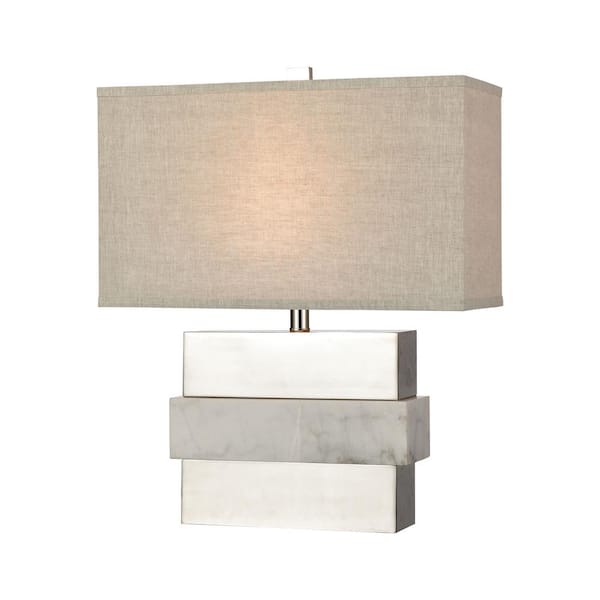 Titan Lighting Keystone 23 in. White Table Lamp