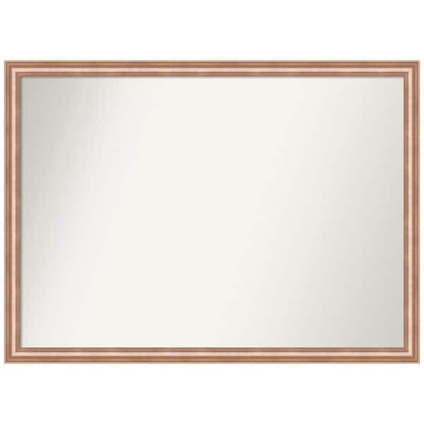 Amanti Art Harmony Rose Gold 40.5 in. W x 29.5 in. H Rectangle Non-Beveled Wood Framed Wall Mirror in Gold