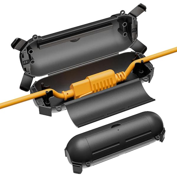 2-Pack Outdoor Extension Cord Connection Cover Box with IP44 Weatherproof Seal and 0.47 in Cable Port