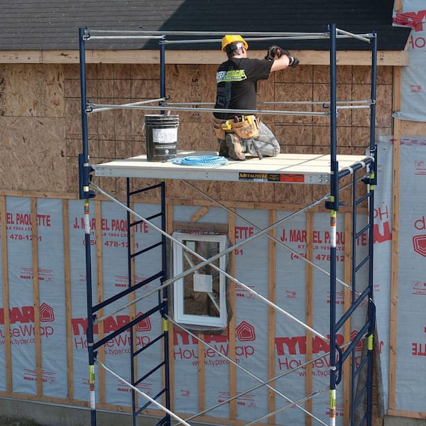 Saferstack 2-Level Frame Fixed Set with Crossbraces, Platforms and Guardrail System