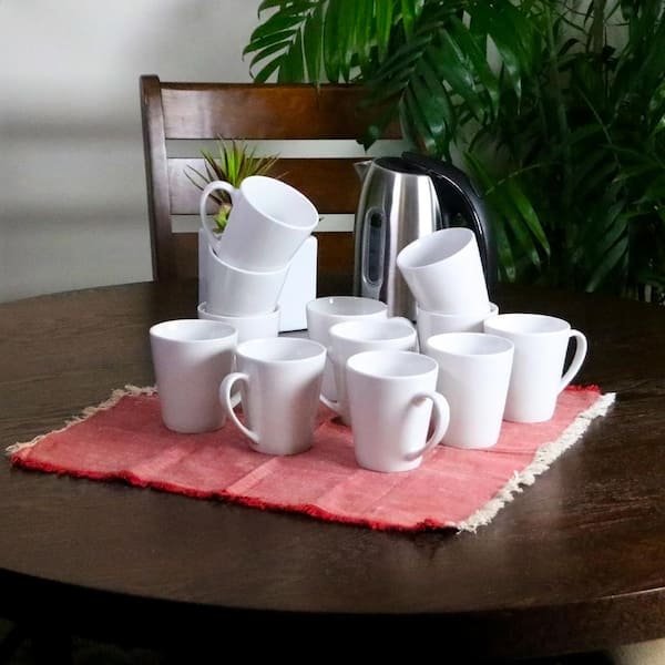 Bistro Coffee Mugs 16 oz. Set of 10, Bulk Pack - Great for Tea