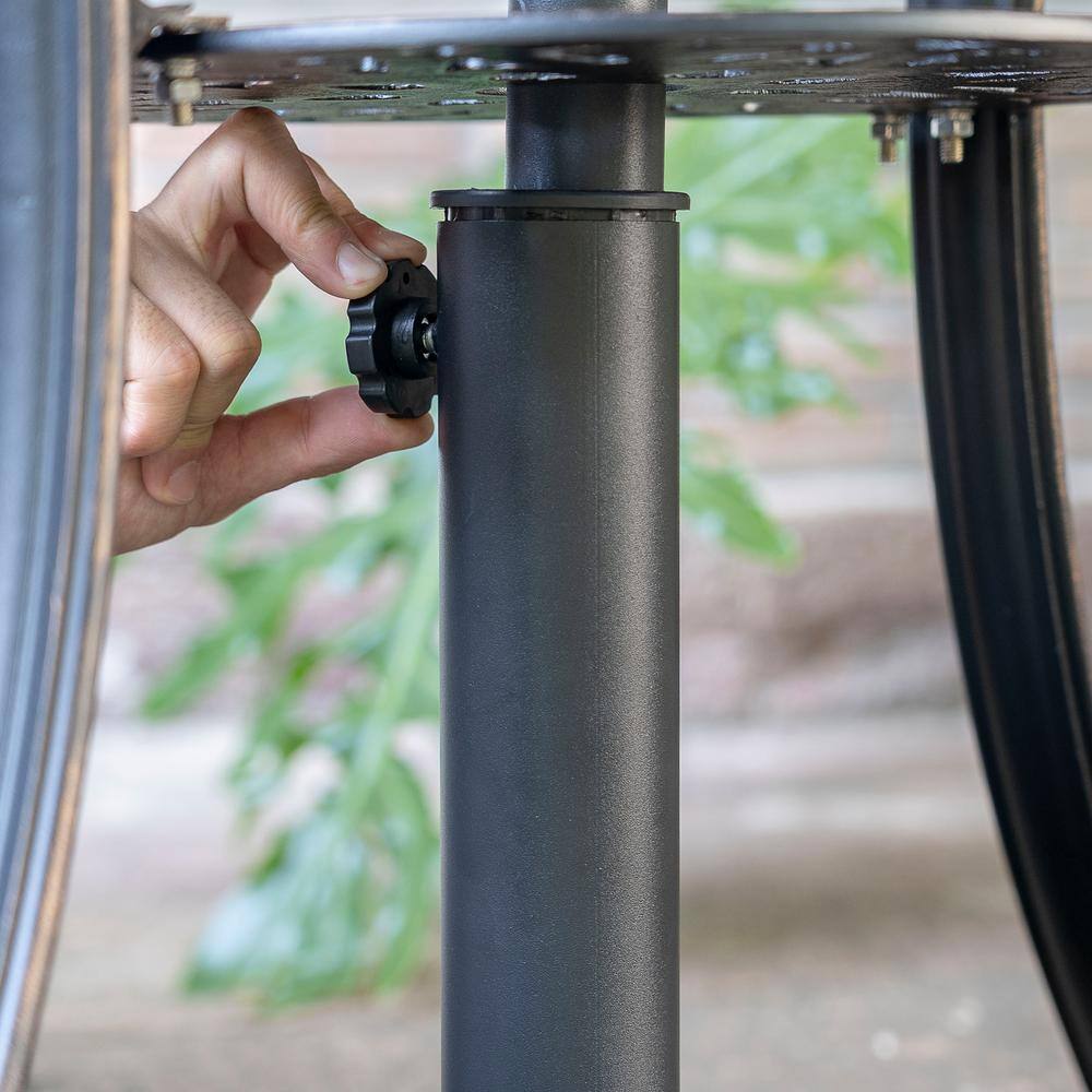 Black Heavy-Duty Round Concrete Patio Umbrella Base