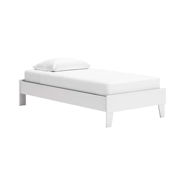 Signature DESIGN BY ASHLEY Socalle White Wood Frame Twin Platform Bed