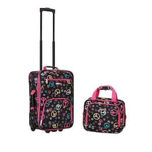 Fashion Expandable 2-Piece Carry On Softside Luggage Set, Peace