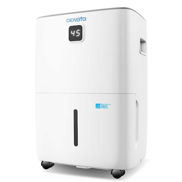 50 pt. 3,500 sq.ft. Dehumidifier in. White with Built-in Pump, Drain Hose for Basement, Garage, 3 Fan Speed, ENERGY STAR