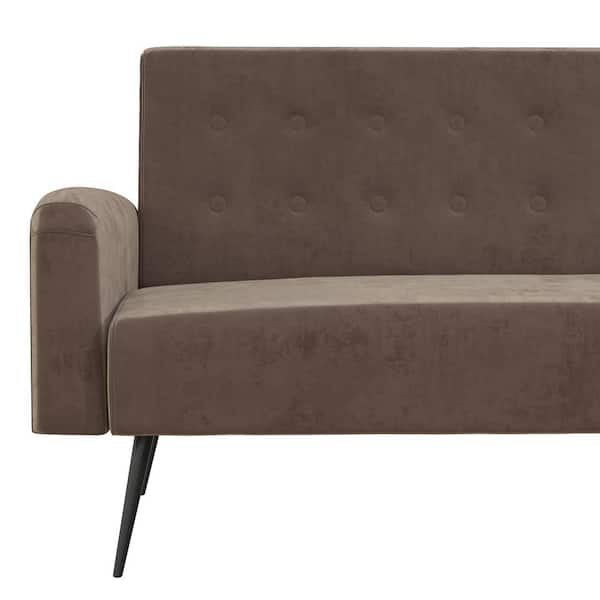 Verzoekschrift operator zand Novogratz Stevie Convertible Sofa Bed Futon in Pink Velvet 2360779N - The  Home Depot