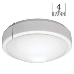 11 in. 2700K Warm White and 4000K Bright White Universal LED Ceiling Fan Light Kit (4-Pack)