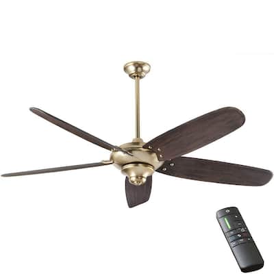 Altura DC 68 in. Indoor Brushed Gold Dry Rated Ceiling Fan with Downrod, Remote Control and DC Motor