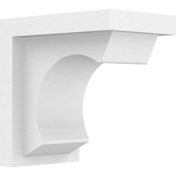 Ekena Millwork 6-1/2 in. 10 in. 10 in. Standard Emerson Unfinished Architectural Grade PVC Bracket