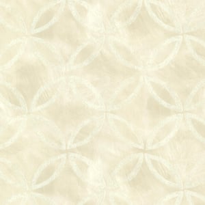 Beige Cloverleaf Geometric Paper Strippable Roll Wallpaper (Covers 60.8 sq. ft.)