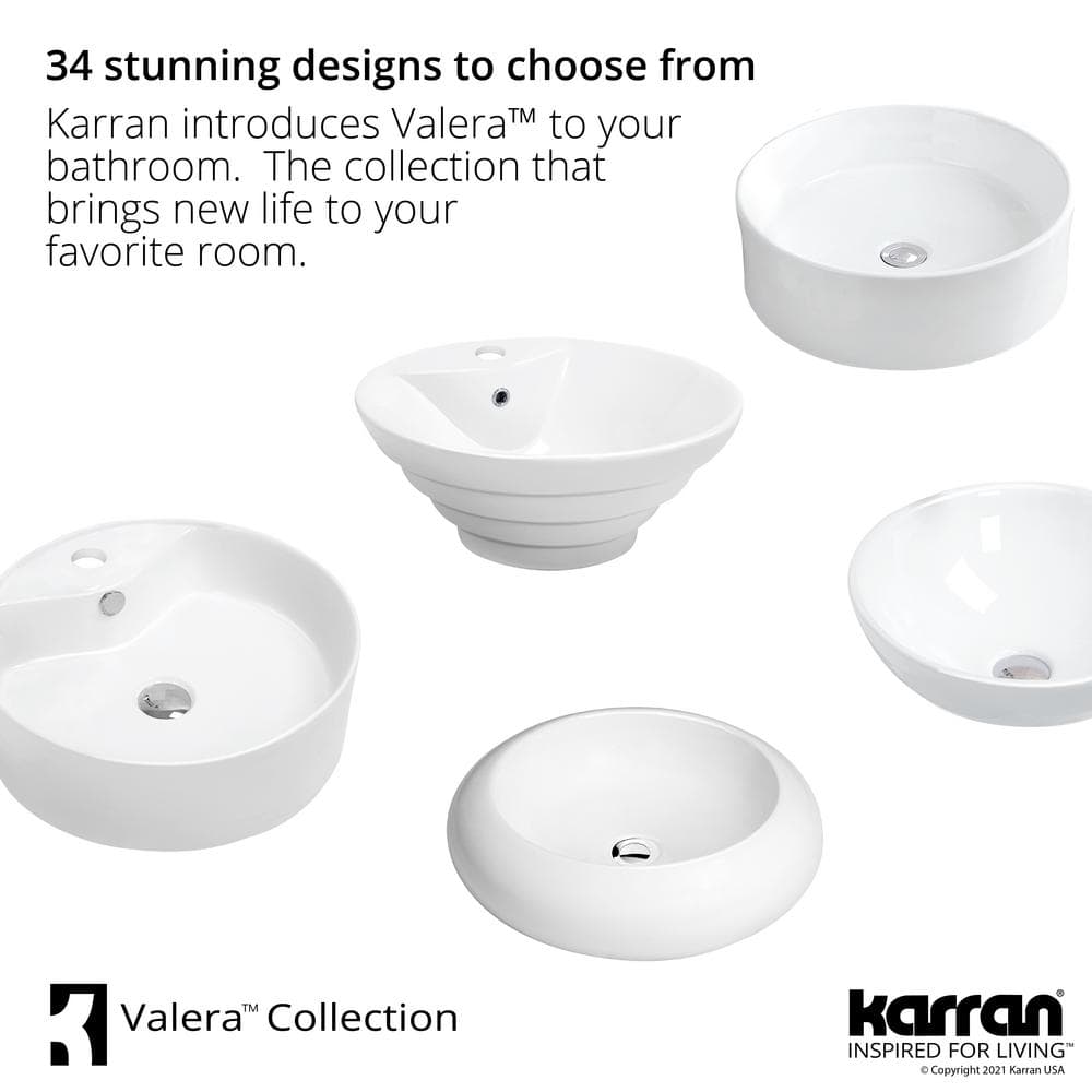 Valera 23" White Ceramic Undermount Bathroom Sink