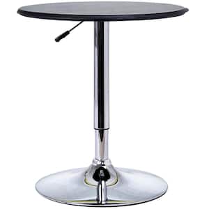 25" in Round Black Steel Frame Bistro Table (Seats 2)