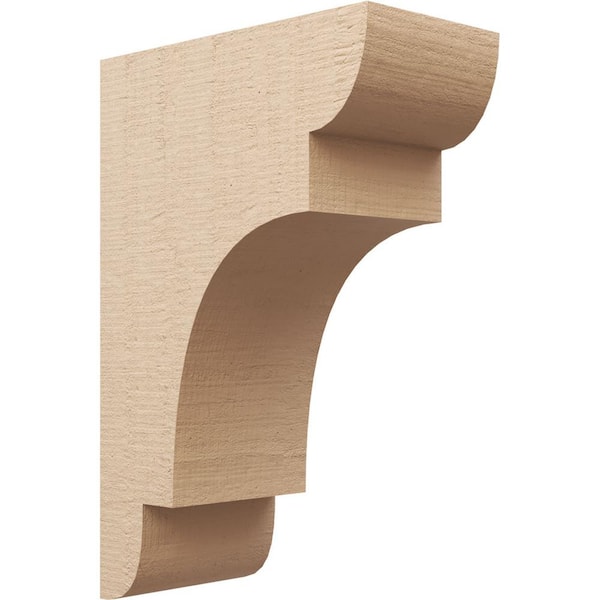 Ekena Millwork Classic Series 2 11 in. x 22 in. x 33 in. New Brighton Rough Cedar Woodgrain Timberthane Polyurethane Corbel, Primed Tan