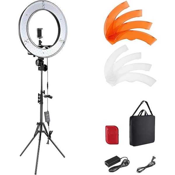 18 in. LED Ring Light Kit 55W 5600K with Stand Phone Holder Soft Tube Bag for Makeup Tattoo Video Photography