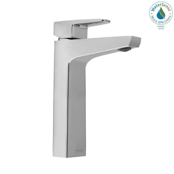 HELVEX Piazza Single Handle Single Hole Tall Bathroom Faucet in Polished Chrome