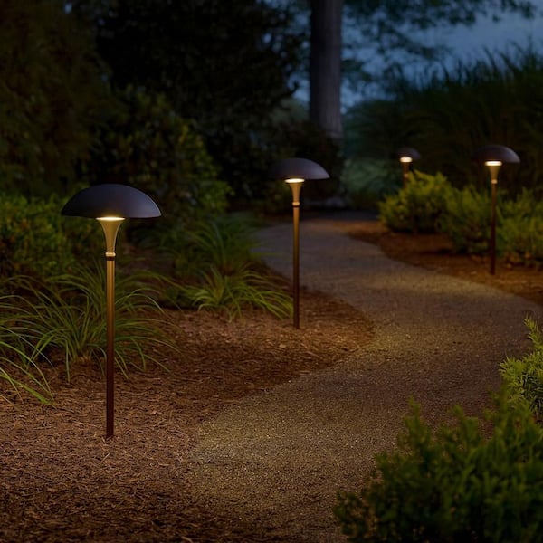 120-Volt Line-Voltage Bronze Mushroom Path Light