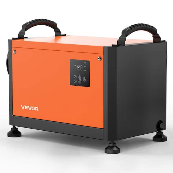 125 pt. 1300 sq. ft. Bucketless Commercial Dehumidifier in. Orange with Drain Hose Portable Crawl Space Dehumidifiers