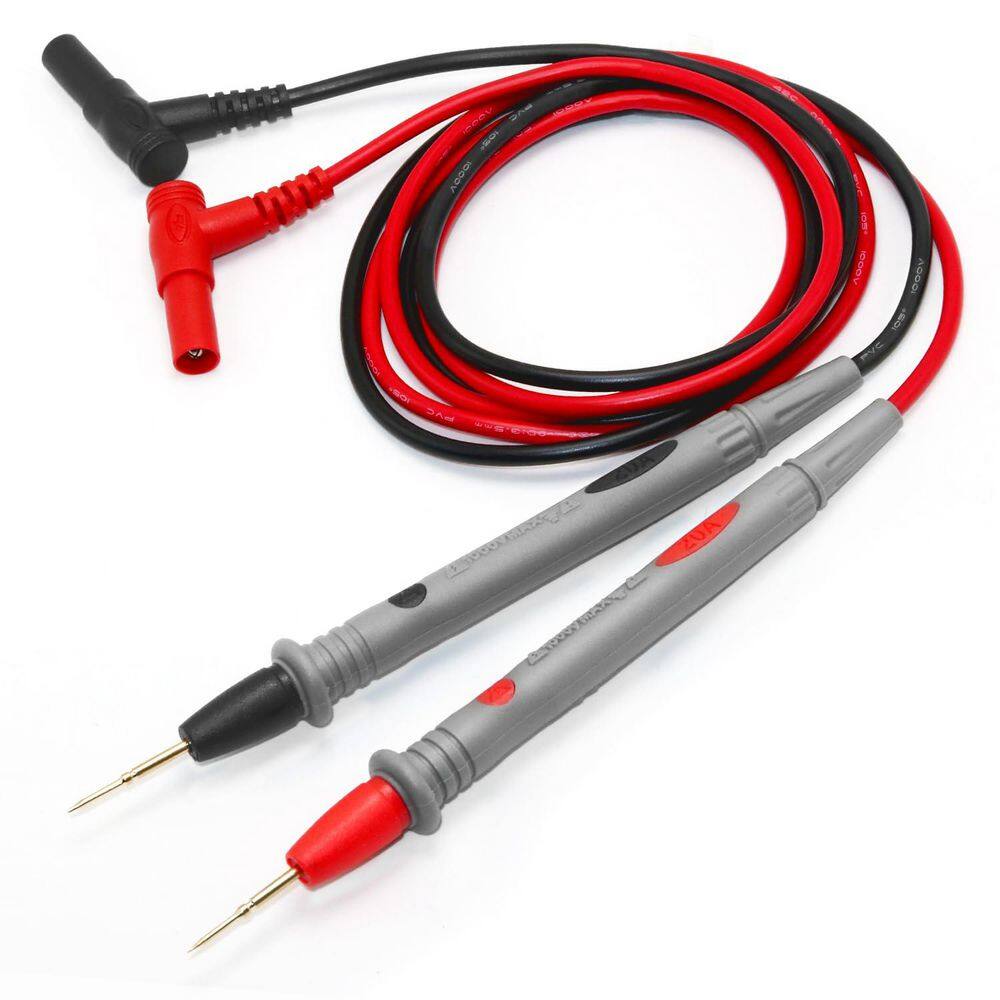 2-Piece Multimeter Test Lead Kit 1000V 20A Universal Probes Silicone Insulated Precision Gold-Plated Tips price history on PriceWatchPro