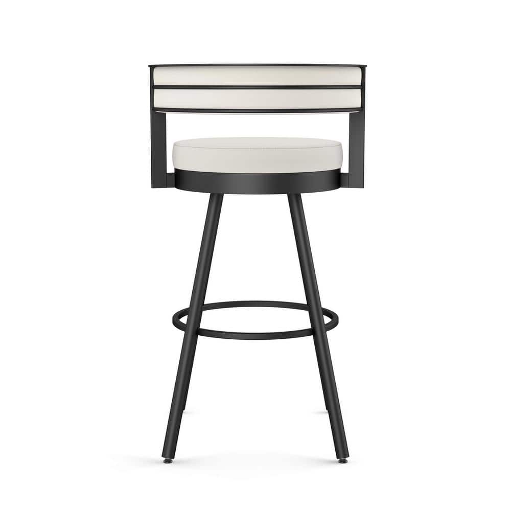 Eller 26" White Metal Swivel Counter Stool