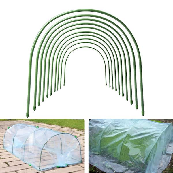Agfabric 4 ft. Long with Dia 0.43 in. Steel Greenhouse Hoops, Rust-Free Grow Tunnel, Support Hoops for Garden (12-Pack)