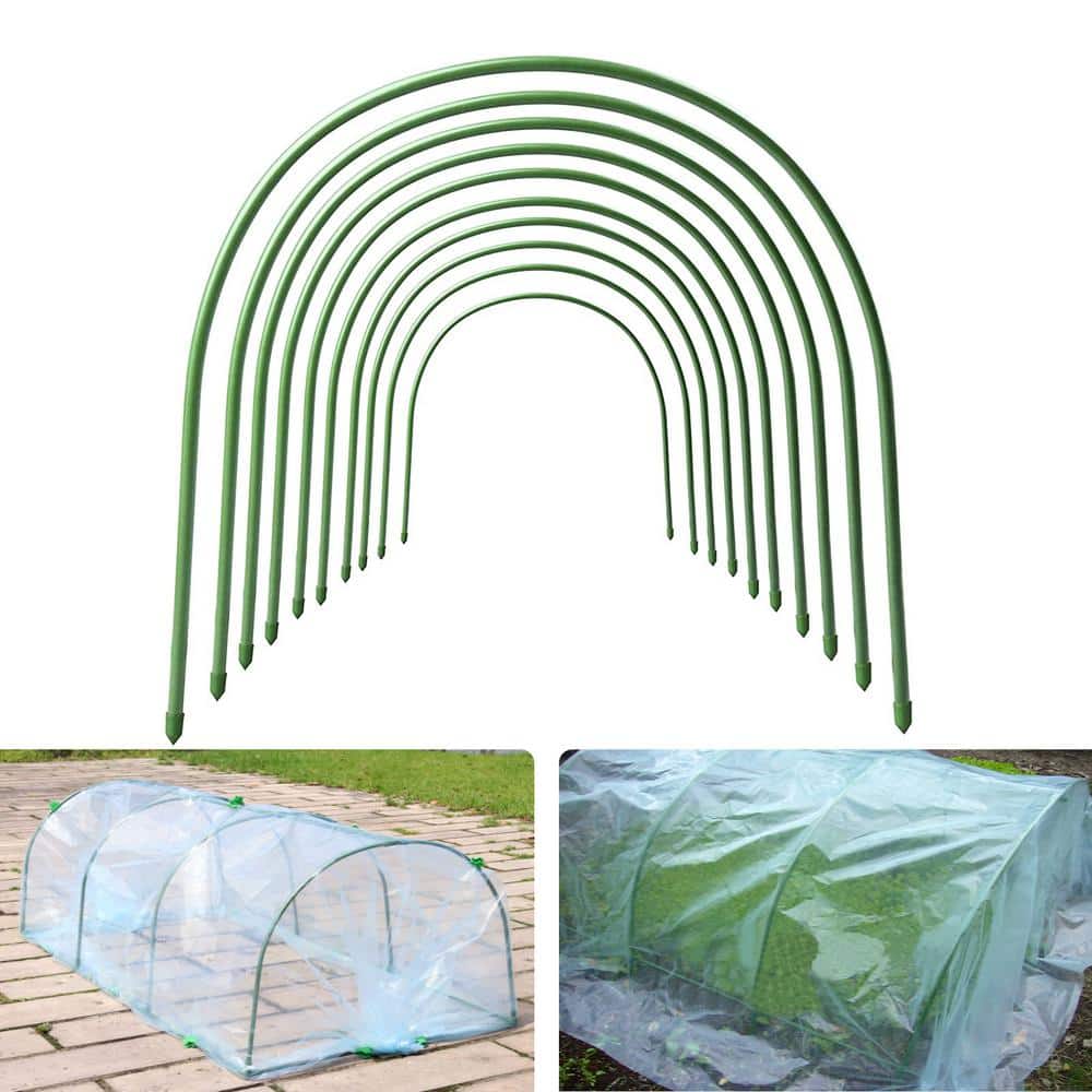 Agfabric ft. Long Steel Greenhouse Hoops, Rust-Free Grow Tunnel, Support  Hoops for Garden with Dia 0.3 in. (6-Pack) GHT1508G6P The Home Depot