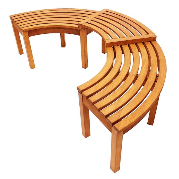 Curved bench around online tree