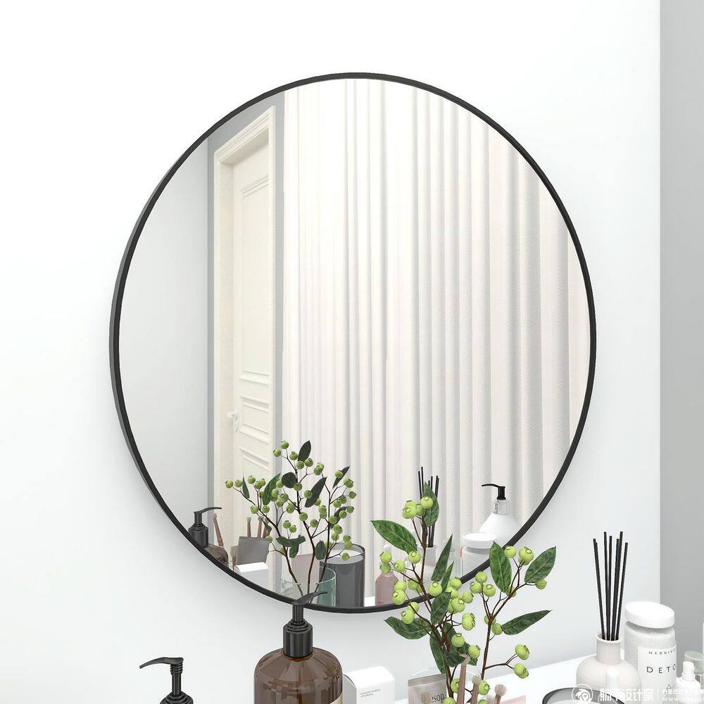 28 in. W x 28 in. H Small Round alloy metal Framed Wall Bathroom Vanity Mirror in Alloy metal price history on PriceWatchPro