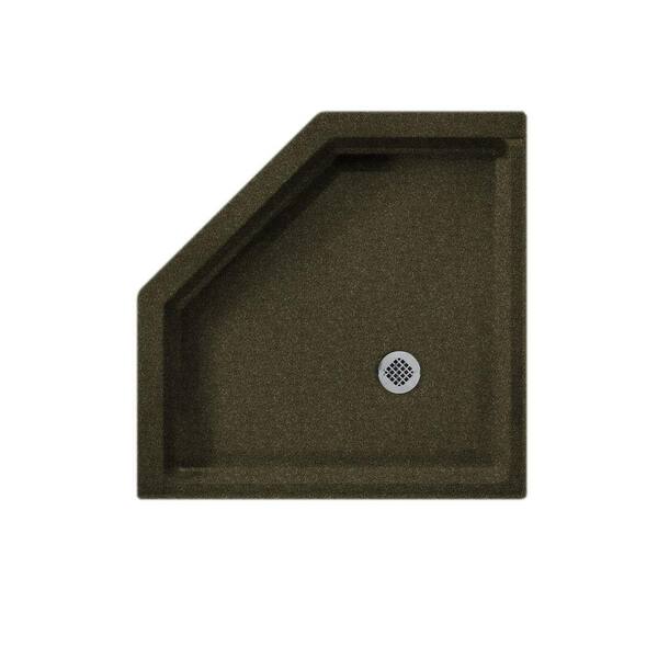 Swanstone Neo Angle 36 in. x 36 in. Single Threshold Shower Floor in Green Pasture-DISCONTINUED
