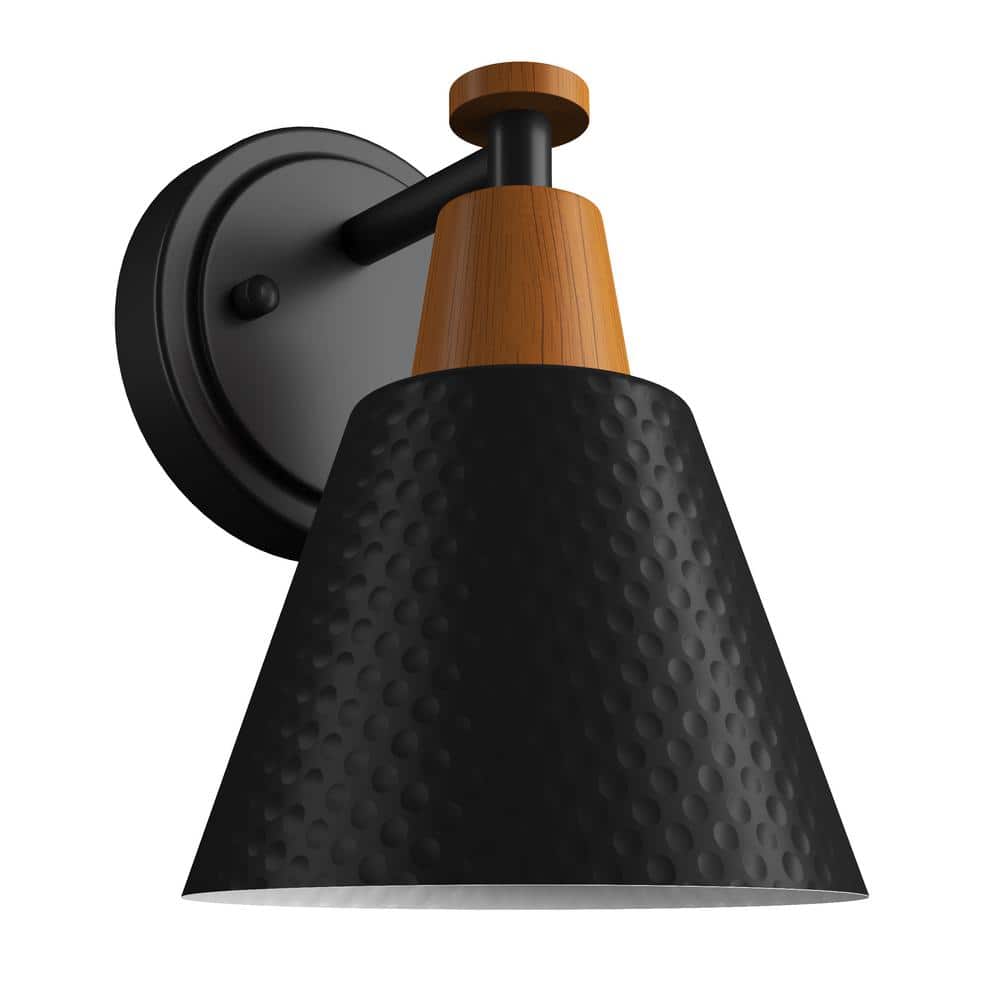 aiwen 1Light Rustic Industrial Black Wall Sconce Over Mirror with