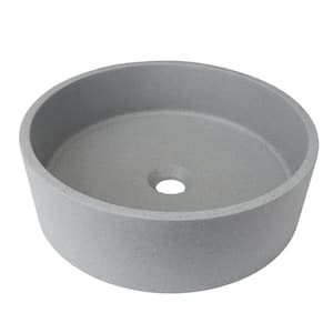 Cement Gray Concrete Round Vessel Sink with Customized Packaging