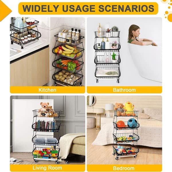 Fruit Storage' Fruit Crate' Ideas for Kitchen' Countertop Fruit Holder'  Storage Bin' Vegetable Holder' Kitchen 