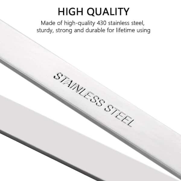 4-Piece Fish Bone Tweezers Set – Stainless Steel Flat & Angled Tip Pliers, Non-Slip Precision Clamps, Dishwasher Safe, Ideal For Removing Bones & Hairs