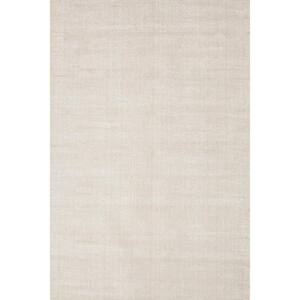 Manka White/Beige 2 ft. x 3 ft. Hand-Loomed Solid Area Rug