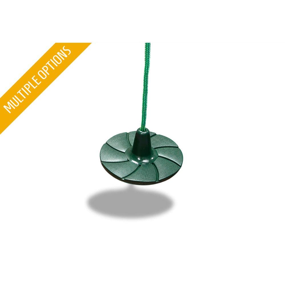 Green Plastic Disc Swing with Rope for Kids