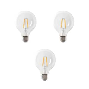 75-Watt Equivalent G25 Globe Dimmable Filament Clear Glass E26 Medium Base LED Vintage Edison LIght Bulb Daylight 3-Pack