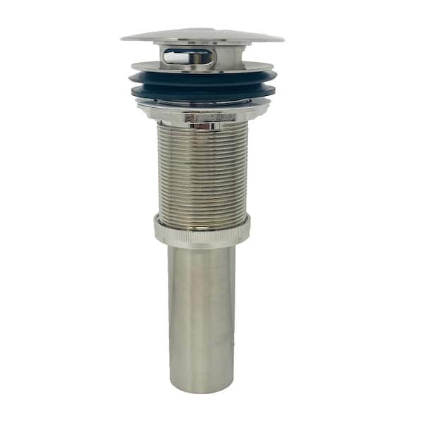 DECODRAIN Push/Umb Drain with or without Overflow, Brushed Nickel