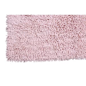 Shaggy Lux Bath Rug 100% Cotton Bath Rugs Set, 24x36 Rectangle, Baby Pink