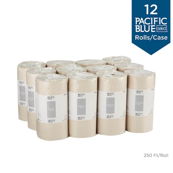 Natural 100% Recycled 2-Ply Paper Towel Roll (250-Sheets per Roll, 12-Rolls  per Pack)