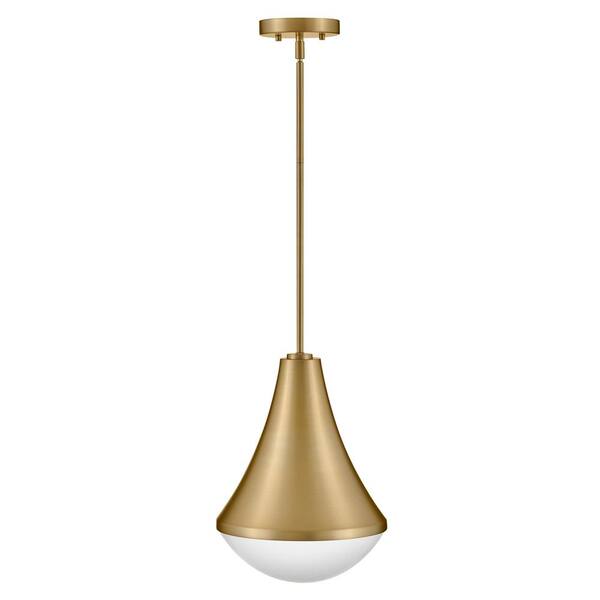 LARK Haddie 1-Light Lacquered Brass Cone Pendant Light 83417LCB