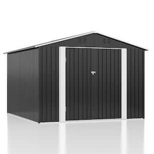 10 ft. W x 9 ft. D Metal Outdoor Storage Shed with Lockable Doors and Vents (90 sq. ft.)