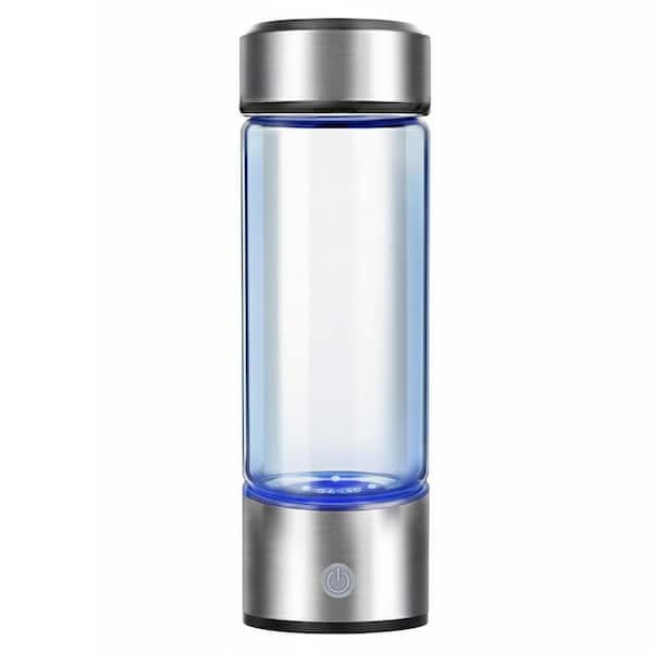 Hydrogen Water Bottle 2800PPB 3Min SPE PEM Electrolysis Tech Portable 16OZ LED Display Glass for Home Travel Office