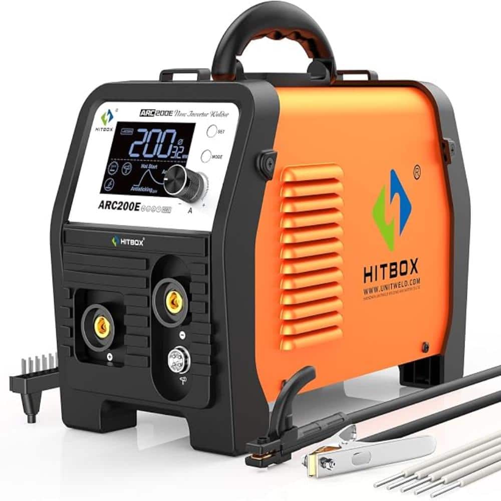 HITBOX HITBOX ARC200E 200A Stick/ARC/Lift TIG/Spool Gun Flux Core MIG ...