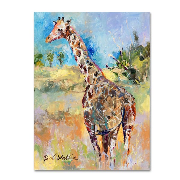 Trademark Fine Art 32 in. x 24 in. "Giraffe" by Richard Wallich Printed Canvas Wall Art