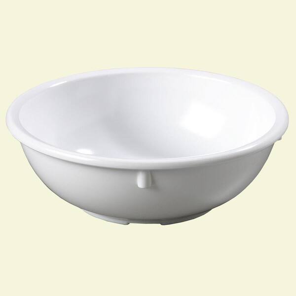 Photo 1 of 14 oz., 5.37 in. Diameter Melamine Nappy Bowl in White (Set of 48)