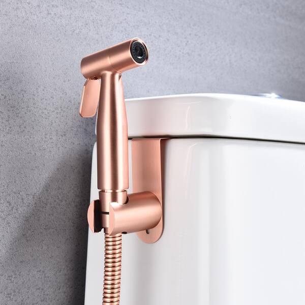 Gold Copper Handheld Sprayer Cleaning Bidet Urinal Bathroom Shower Non Electric 